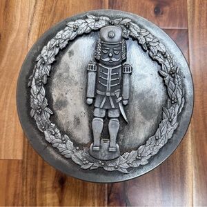 Vintage Metzke pewter Nutcracker tin RARE FIND